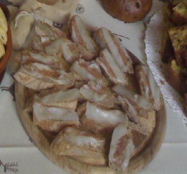 tagliere pane col lardo
